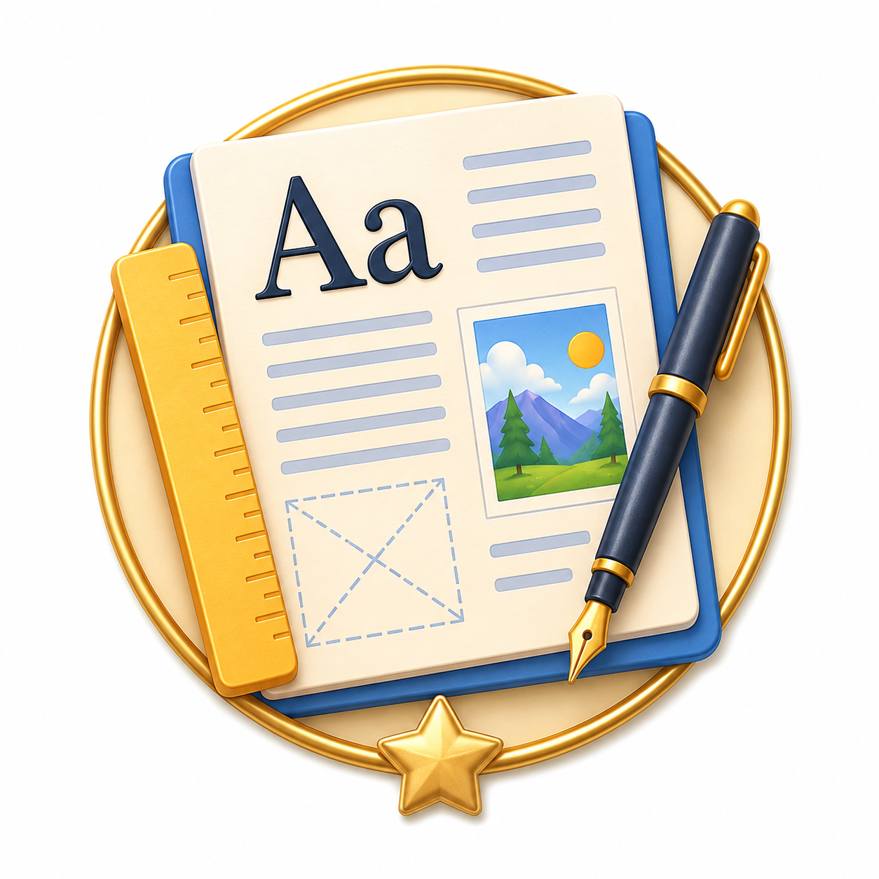 Layout and typesetting icon